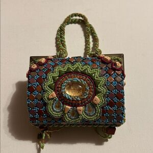 Mary Frances Colorful Beaded Mini Bag